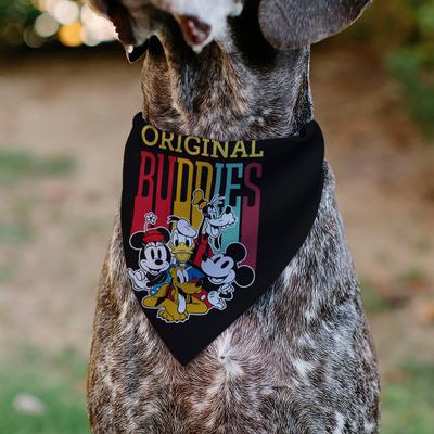Show full view: Buckle-Down Disney Disney Fab Five Original Buddies Group Pose Dog Bandana slide 5 of 7