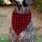 Show in main carousel: Buckle-Down Christmas Plaid Holiday Pajama Personalized Dog Bandana slide 5 of 6