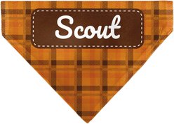 Buckle-Down Christmas Holiday Thanksgiving Plaid Personalized Dog Bandana