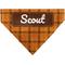 Show in main carousel: Buckle-Down Christmas Holiday Thanksgiving Plaid Personalized Dog Bandana slide 1 of 6