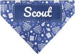 Buckle-Down Christmas Holiday Hanukkah Symbols Personalized Dog Bandana