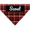 Show in main carousel: Buckle-Down Christmas Holiday Pajama Plaid Personalized Dog Bandana slide 1 of 6