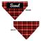Show in main carousel: Buckle-Down Christmas Holiday Pajama Plaid Personalized Dog Bandana slide 3 of 6