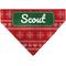 Show in main carousel: Buckle-Down Christmas Holiday Sweater Stitch Hearts & Snowflakes Personalized Dog Bandana slide 1 of 6