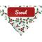 Show in main carousel: Buckle-Down Christmas Holiday Holly Mistletoe Personalized Dog Bandana slide 1 of 7