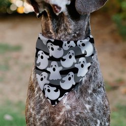Buckle-Down Halloween Ghosts Scattered Personalized Dog Bandana slide 2 of 6