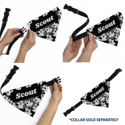 Show full view: Buckle-Down Halloween Ghosts Scattered Personalized Dog Bandana slide 6 of 6