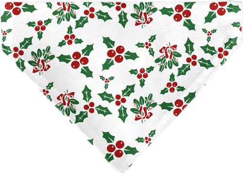Show full view: Buckle-Down Christmas Holiday Holly Mistletoe Personalized Dog Bandana slide 3 of 7