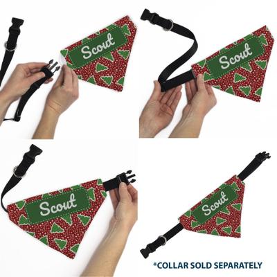 Show full view: Buckle-Down Christmas Holiday Christmas Trees Stars Personalized Dog Bandana slide 6 of 6