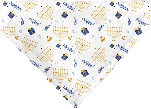 Show full view: Buckle-Down Christmas Holiday Hanukkah Menorah & Gifts Personalized Dog Bandana slide 2 of 6