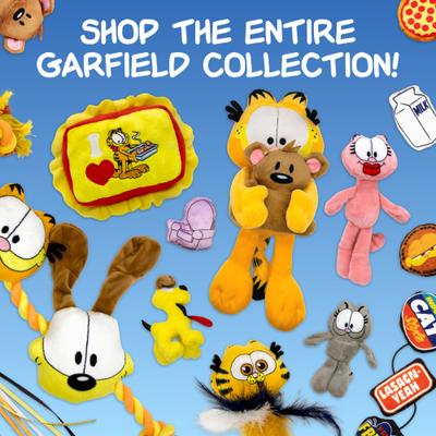 Show full view: Garfield Nermal Squeaky Dog Plush Toy slide 6 of 6