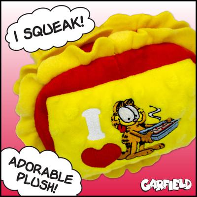 Show full view: Garfield Lasagna Squeaky Dog Plush Toy slide 2 of 6