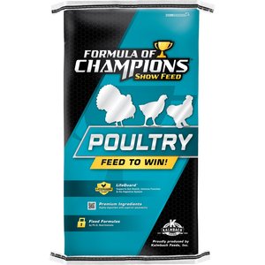 Formula of Champions 22% Protein Pellet Fancy & Feathered Show Chicken Feed, 50-lb bag