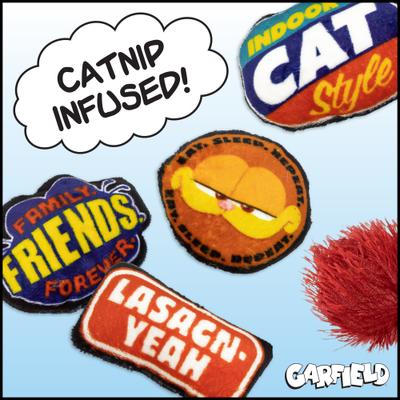 Show full view: Baby Garfield Sayings Plush Cat Toy with Catnip, 5 count slide 2 of 6