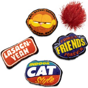Baby Garfield Sayings Plush Cat Toy with Catnip, 5 count