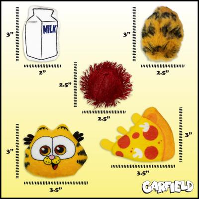 Show full view: Baby Garfield Favorite Things Plush Cat Toy with Catnip, 5 count slide 6 of 7
