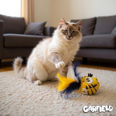 Show full view: Baby Garfield Kicker Feather Cat Teaser Toy slide 4 of 7