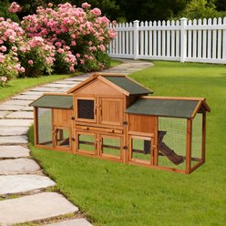 Yafylly 2-Tier Chicken Coop with Detachable Runs, 7 to 8 Chicken Capacity, Bean Red slide 2 of 5