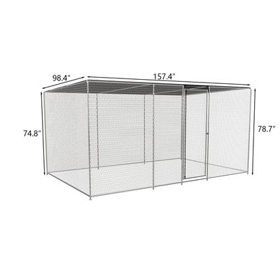 Show full view: Yafylly Chicken Coop & Run, 7 to 8 Chicken Capacity, Silver Gray slide 3 of 5