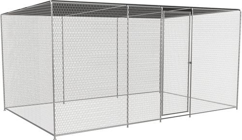 Show full view: Yafylly Chicken Coop & Run, 7 to 8 Chicken Capacity, Silver Gray slide 2 of 5