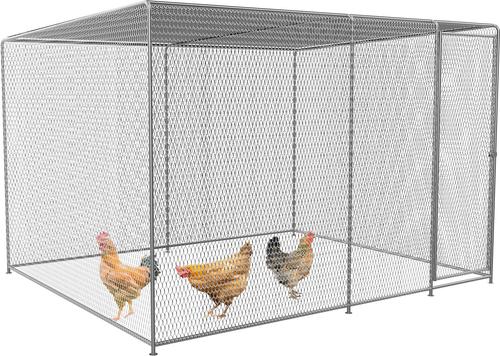 Show full view: Yafylly Chicken Coop, 7 to 8 Chicken Capacity, Silver slide 4 of 5