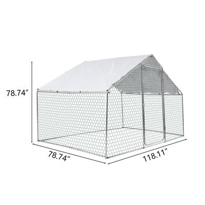 Show full view: Yafylly Chicken Coop, 7 to 8 Chicken Capacity, Silver Gray slide 3 of 5