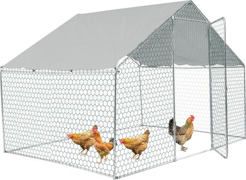 Show full view: Yafylly Chicken Coop, 7 to 8 Chicken Capacity, Silver Gray slide 4 of 5