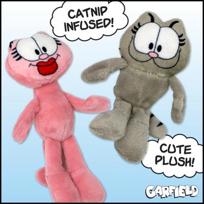 Show full view: Garfield Nermal & Arlene Plush Cat Toy with Catnip, 2 count slide 2 of 6
