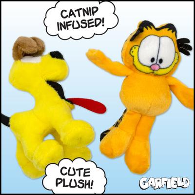 Show full view: Garfield Garfield & Odie Plush Cat Toy with Catnip, 2 count slide 3 of 7