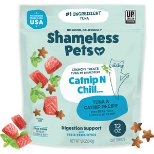 Shameless Pets Catnip N Chill Tuna Crunchy Cat Treats, 12-oz bag