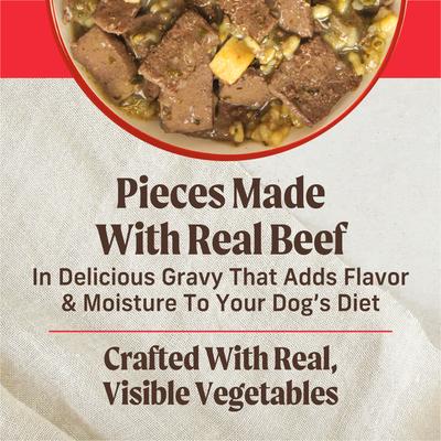 Show full view: Merrick Kitchen Comforts Beef & Brown Rice Wet Dog Food, 12.7-oz can, case of 12 slide 5 of 13