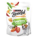 Purina Beneful Baked Delights Snackers with Apples, Carrots, Peas & Peanut Butter Dog Treats, 36-oz pouch