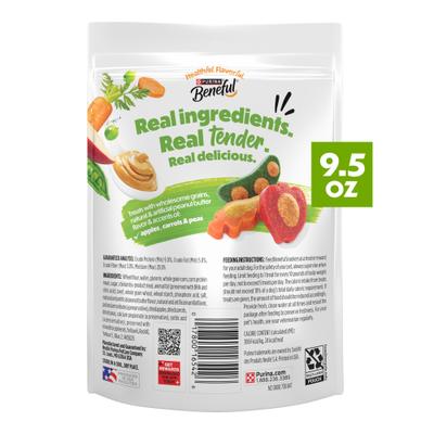 Show full view: Purina Beneful Baked Delights Snackers with Apples, Carrots, Peas & Peanut Butter Dog Treats, 9.5-oz bag slide 4 of 14