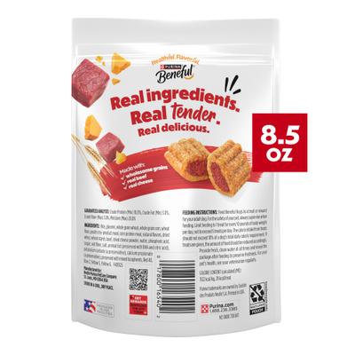 Show full view: Purina Beneful Baked Delights Hugs with Real Beef & Cheese Dog Treats, 8.5-oz bag slide 3 of 13