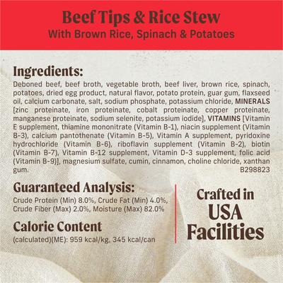 Show full view: Merrick Kitchen Comforts Beef & Brown Rice Wet Dog Food, 12.7-oz can, case of 12 slide 8 of 13