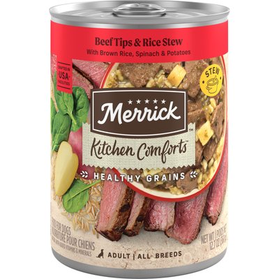 Merrick Merrick Kitchen Comforts Beef & Brown Rice Wet Dog Food, 12.7-oz can, case of 12