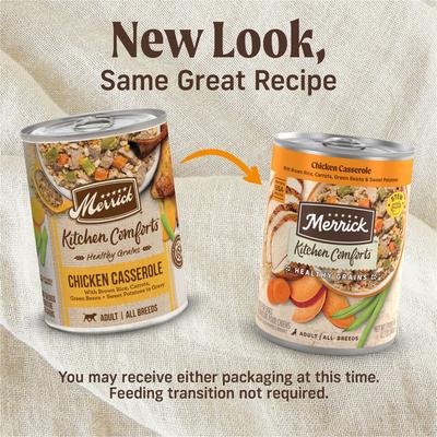 Show full view: Merrick Kitchen Comforts Chicken & Rice Wet Dog Food, 12.7-oz can, case of 12 slide 4 of 13