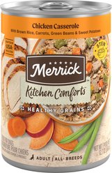Merrick Kitchen Comforts Chicken & Rice Wet Dog Food, 12.7-oz can, case of 12