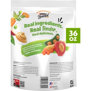 Purina Beneful Baked Delights Snackers with Apples, Carrots, Peas & Peanut Butter Dog Treats, 36-oz pouch