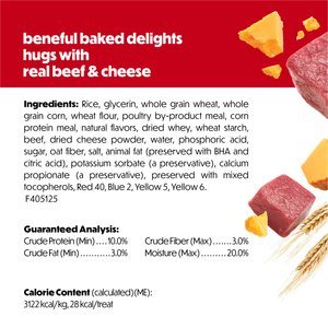 Purina Beneful Baked Delights Hugs with Real Beef & Cheese Dog Treats, 19-oz bag