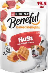 Purina Beneful Baked Delights Hugs with Real Beef & Cheese Dog Treats, 19-oz bag