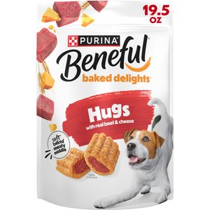 Purina Beneful Baked Delights Hugs with Real Beef & Cheese Dog Treats, 19-oz bag