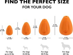 Chew King by Mammoth Premium Bacon Flavored Extremely Durable Natural Rubber Tough Treat Dog Chew Toy, Orange, Large slide 2 of 7