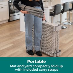 MyPet Indoor & Outdoor 6-Panel Petyard Dog Exercise Pen with Lockable Door & SecureMat, Light Grey slide 2 of 9