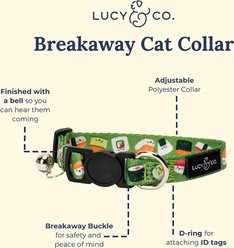 Lucy & Co. How I Roll Breakaway Cat Collar, Large slide 2 of 3