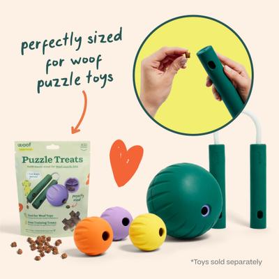 Show full view: Woof Air-Dried Puzzle Training Chicken Natural Dogs Chew Treats, 5-oz bag slide 6 of 9