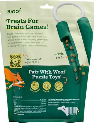 Show full view: Woof Air-Dried Puzzle Training Chicken Natural Dogs Chew Treats, 12-oz bag slide 3 of 9
