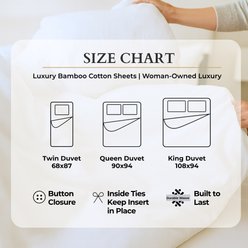 BedVoyage Melange Viscose from Bamboo Cotton Duvet Cover, Snow, Twin slide 2 of 8