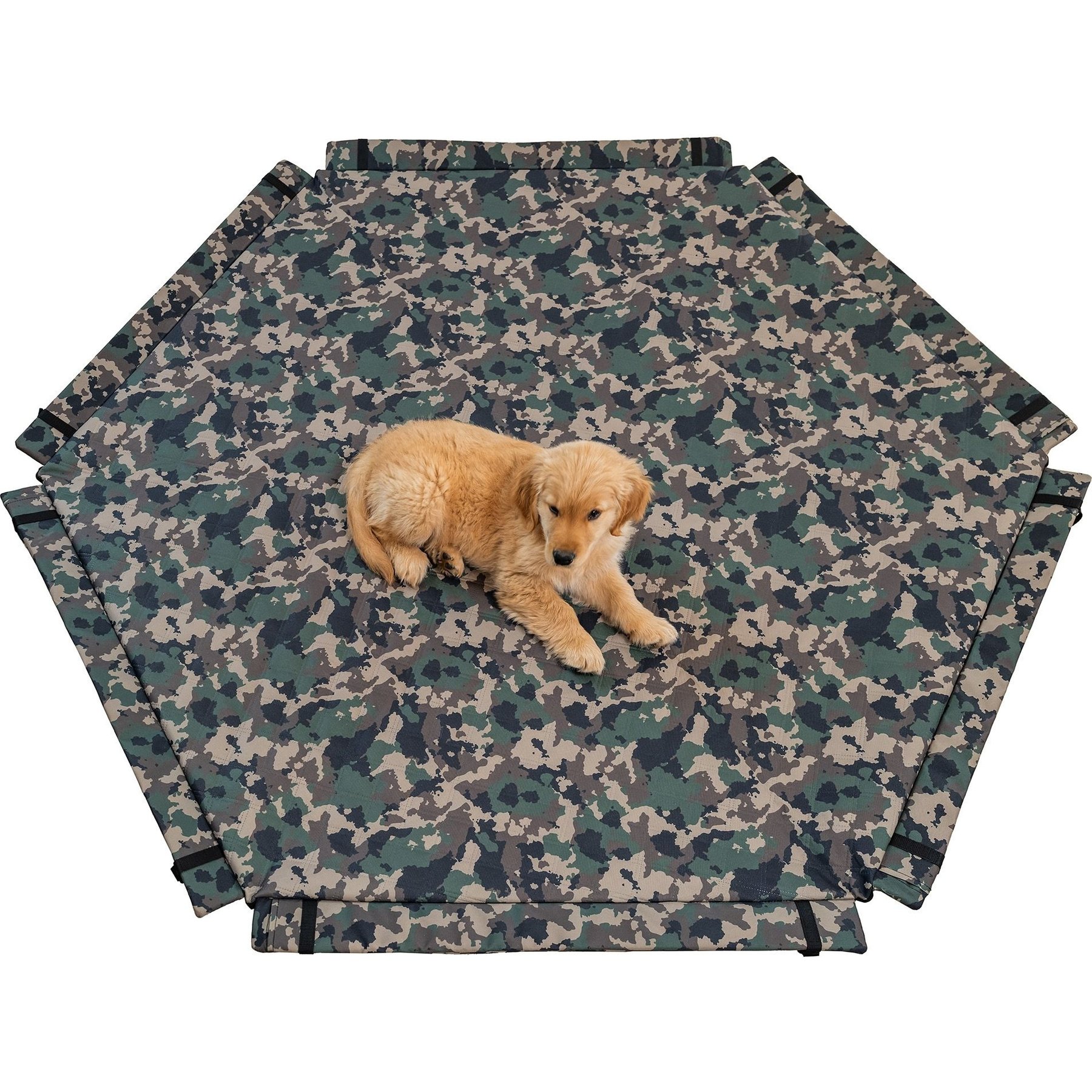 MyPet SecureMat Hexagon Petyards Exercise Pen Dog Mat, Camo Green
