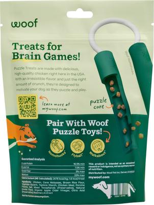 Show full view: Woof Air-Dried Puzzle Training Chicken Natural Dogs Chew Treats, 5-oz bag slide 3 of 9